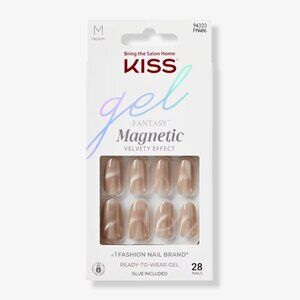 KISS Gel Fantasy Magnetic Medium Length Nails - Drama